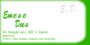 emese dus business card